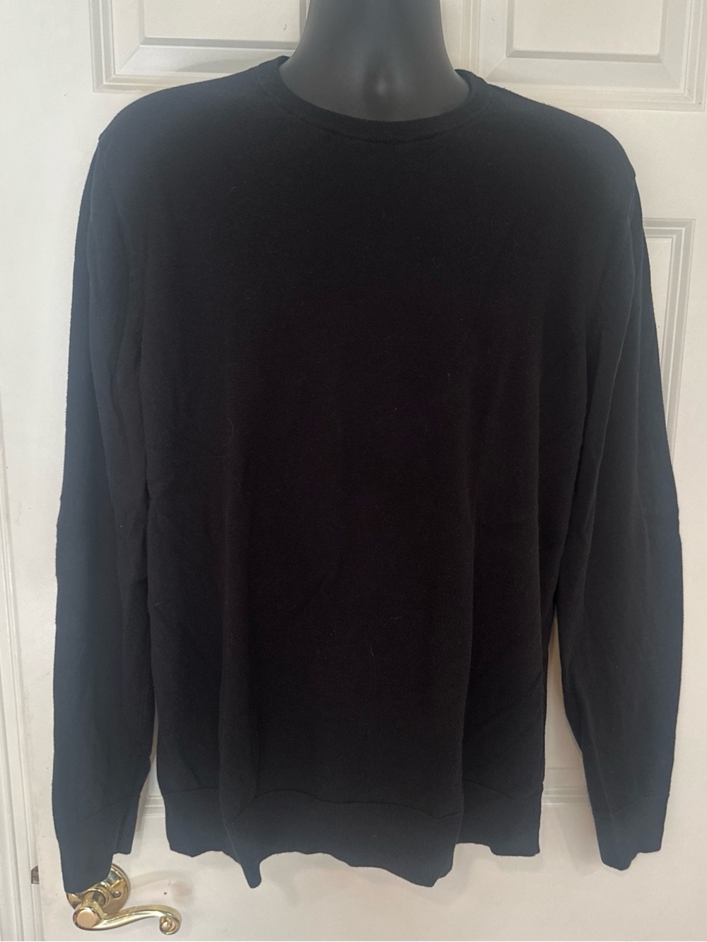 Men's Classic Black Crewneck Sweater